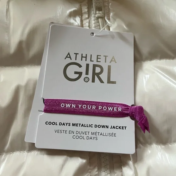 Athleta Girl Cool Days Metallic Down Jacket - Picture 4 of 7